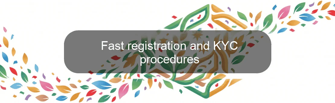 Fast registration and KYC procedures
